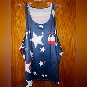 ***SOLD***.  BNWOT Women’s plus size American 🇺🇸 razor back tank